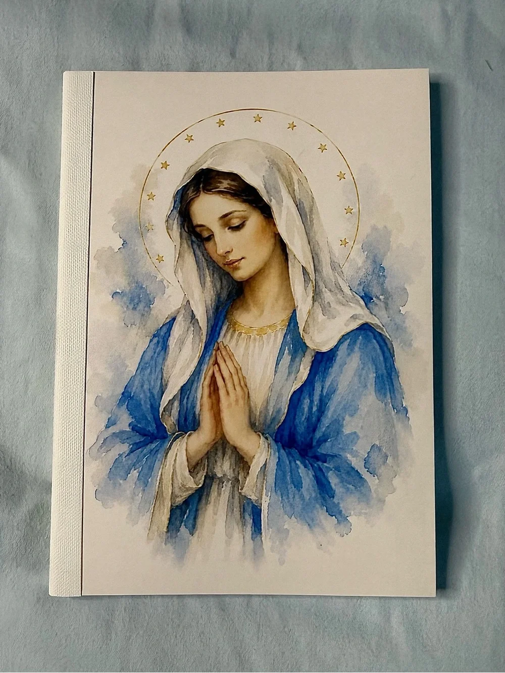 Custom Catholic Prayer Journal – Blessed Virgin Mary Cover – Fiat et Grace – New